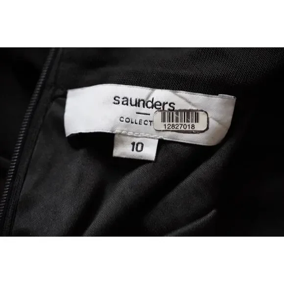 Saunders Mesh Midi Dress Ditzy Floral Red Ruched Sheath Slit Size 10 - Picture 8 of 8